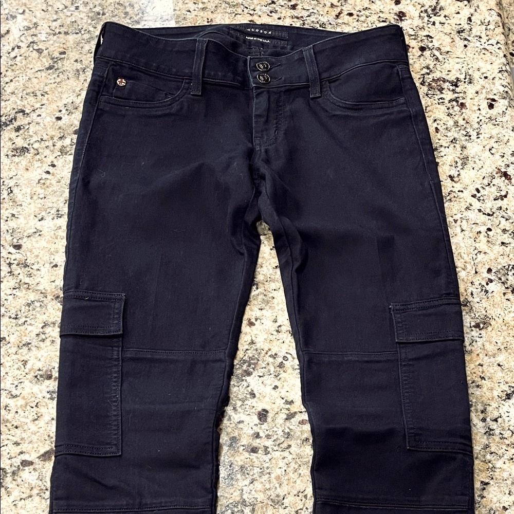 HUDSON stretch cargo style jeans.